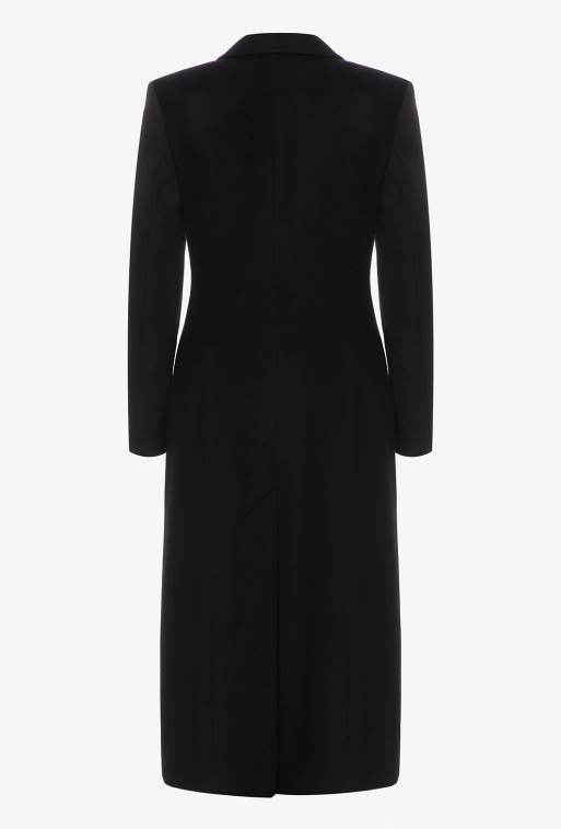 Black wool fitted coat
