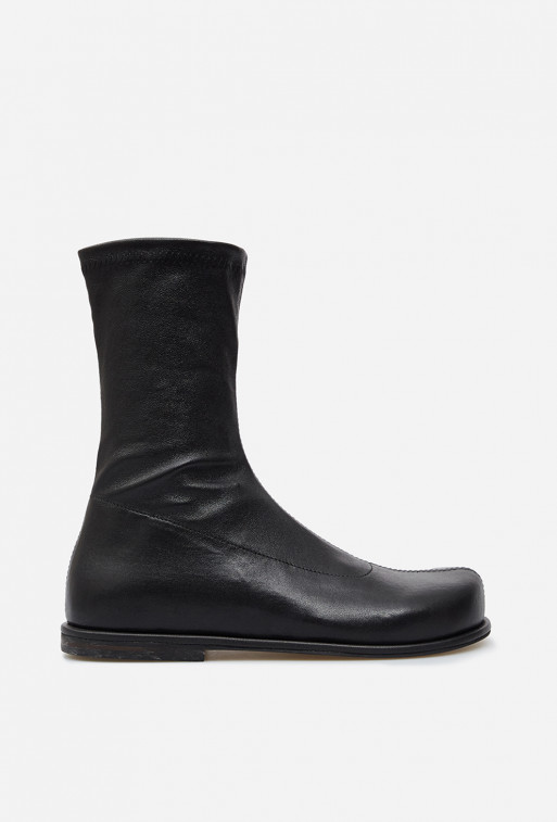 Lenny black leather boots