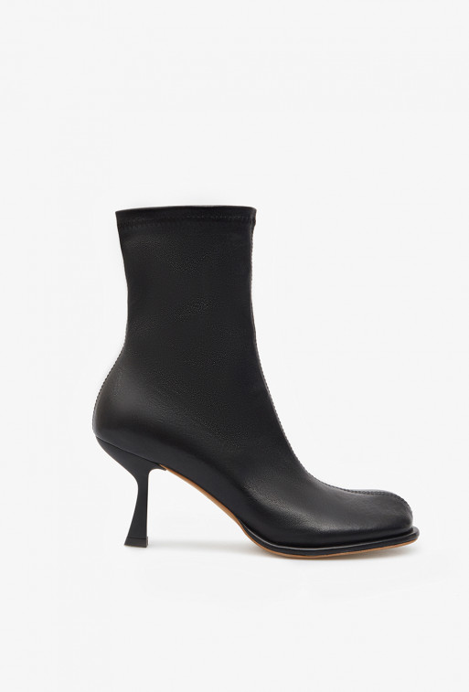 Blanca black leather ankle boots /7 cm/
