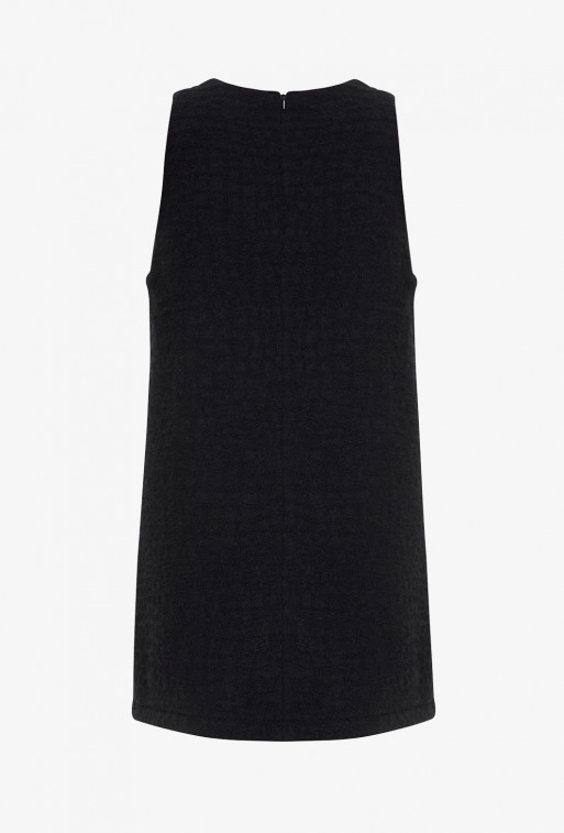 Black wool A-line dress