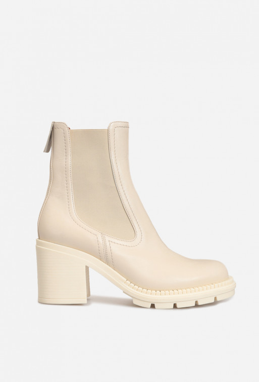 Nela milky leather chelsea boots