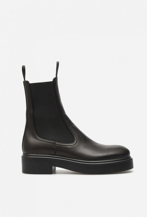 Taya black leather
chelsea boots