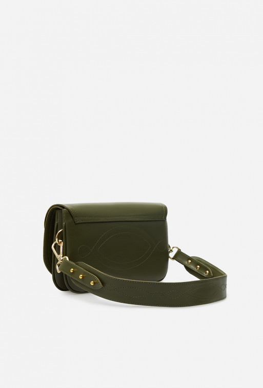 Saddle bag 2
green leather crossbody /gold/