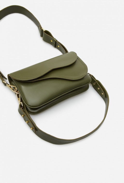 Saddle bag 2
green leather crossbody /gold/