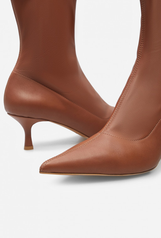 Courtney brown leather ankle boots