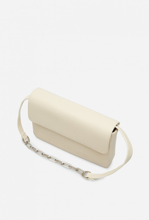 Carrie milky leather cross body /silver/
