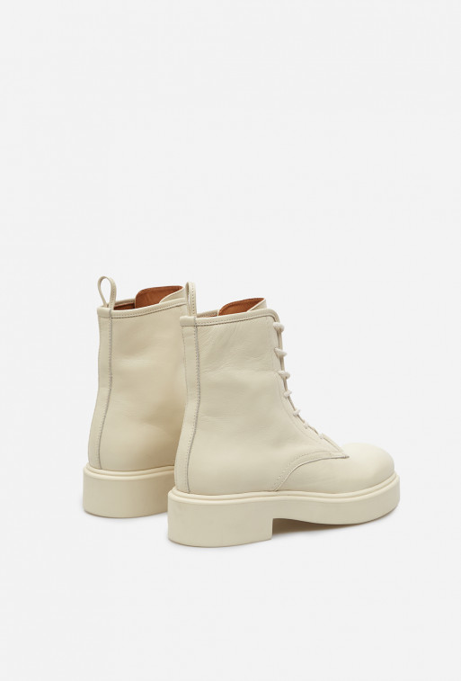 Lina beige leather boots