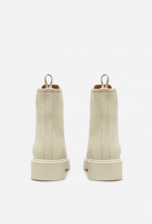 Lina beige leather boots /baize/