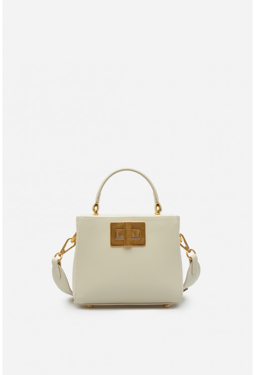 Erna micro RS milk leather
city bag /gold/
