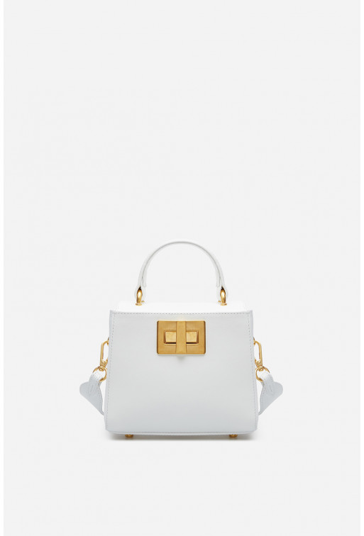 Erna micro RS white leather
city bag /gold/