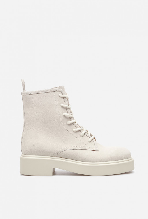 Lina milk suede boots