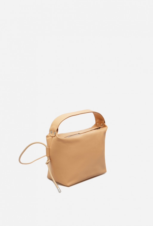 Selma mini warm beige leather
shoulder bag /silver/
