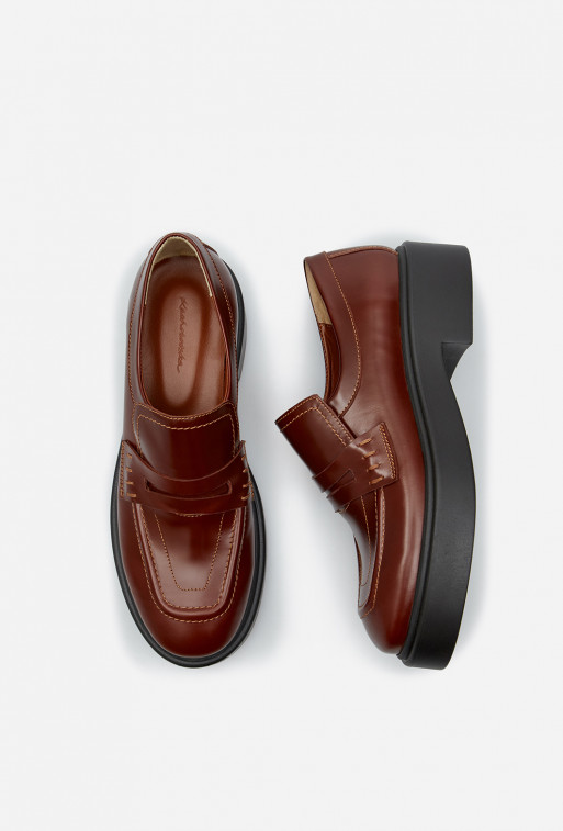 Cameron brown leather loafers