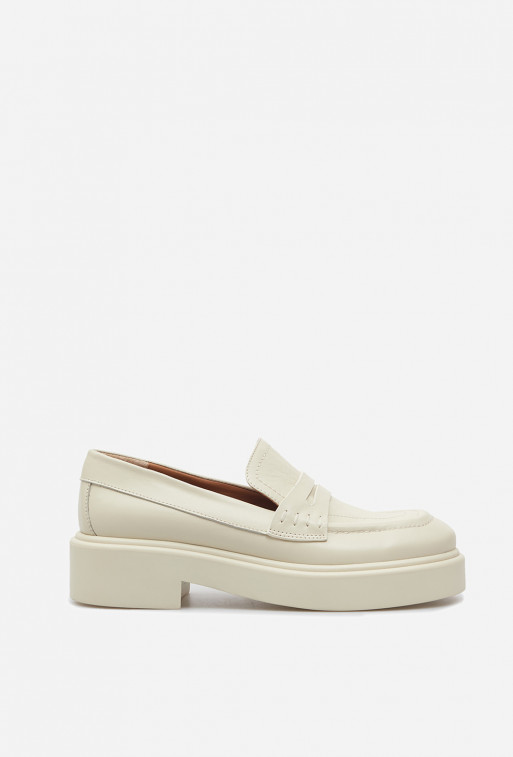 Cameron milk leather loafers