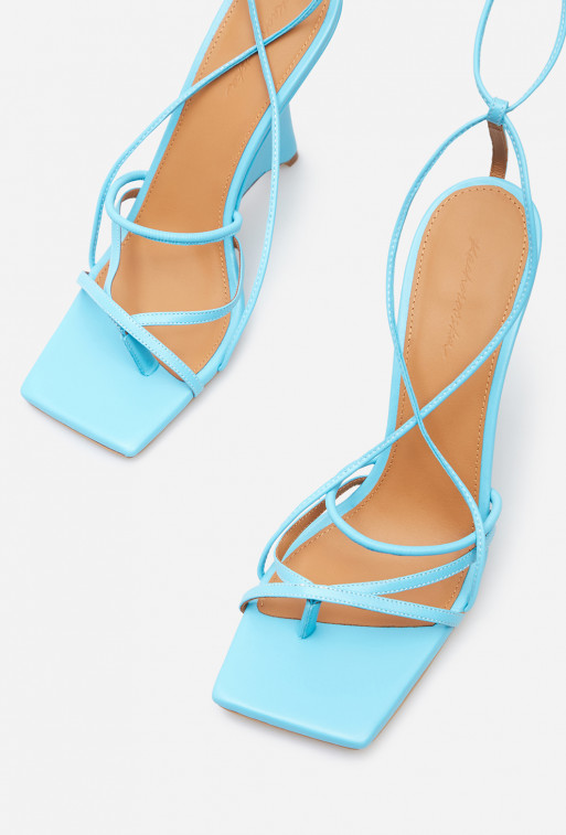 Liv blue leather sandals /9 cm/