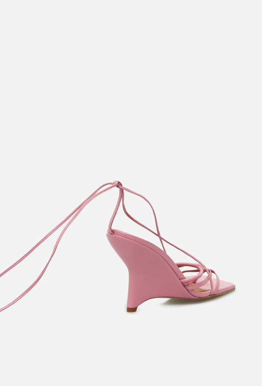 Liv pink leather sandals /9 cm/