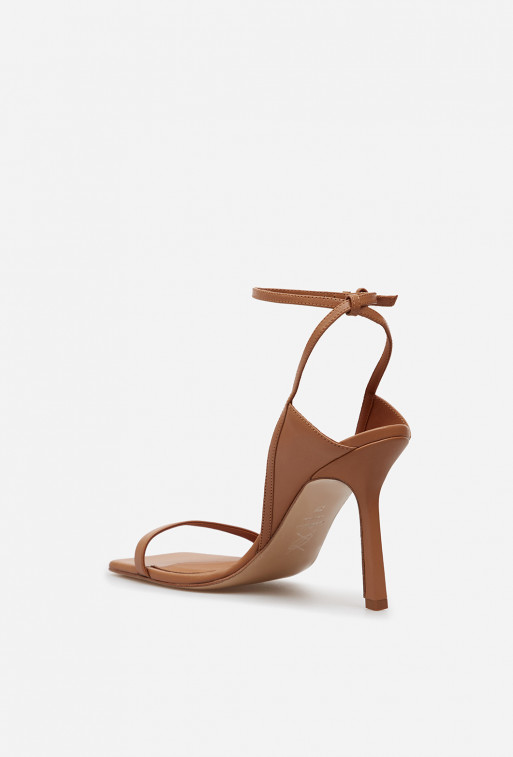 Bony brown leather
sandals /9 cm/