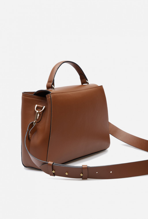 Erna Terra brown leather bag /gold/