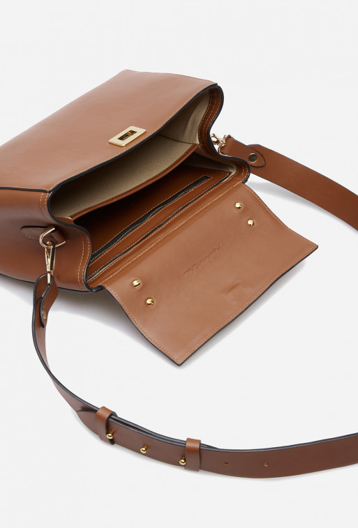 Erna Terra brown leather bag /gold/