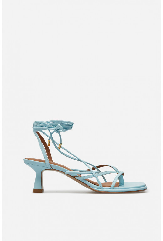 Vanessa blue leather sandals /5 cm/