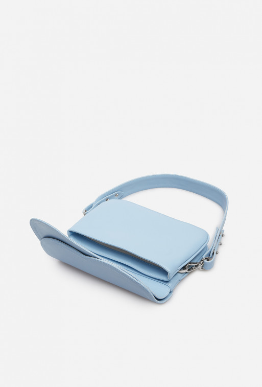 Saddle bag 2
blue leather crossbody /silver/