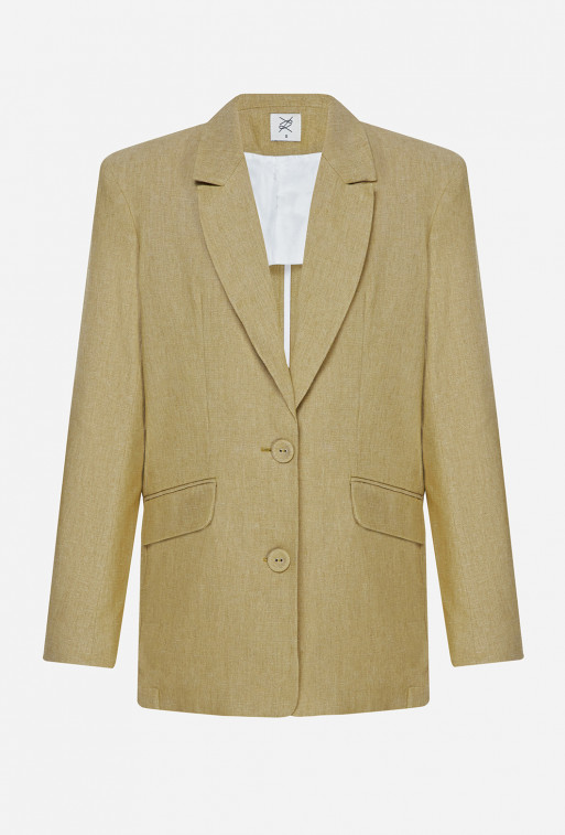Classic linen light olive jacket 