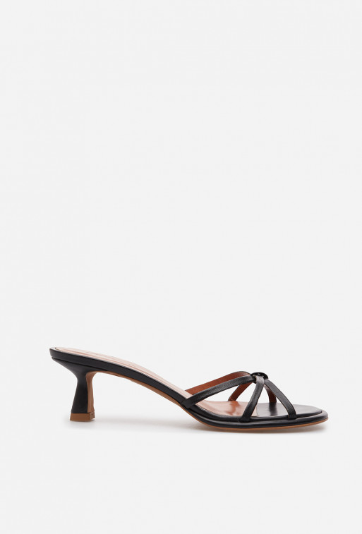 Mona black leather
sandals /5 cm/