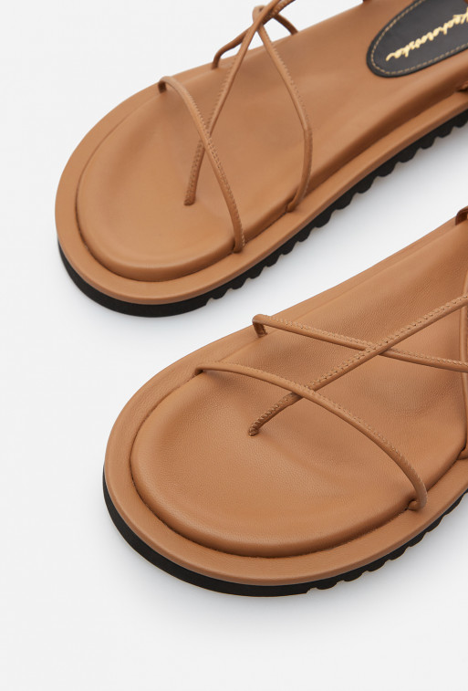 Sam caramel colored leather
sandals