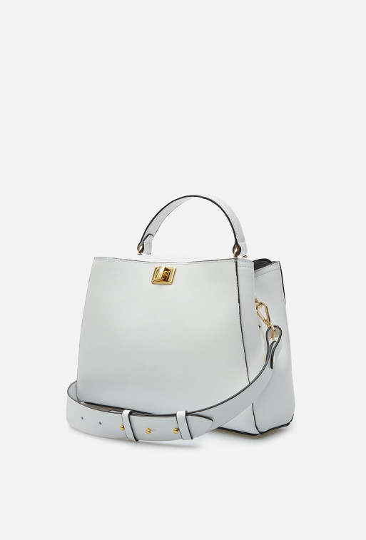 Erna Terra white leather bag /gold/