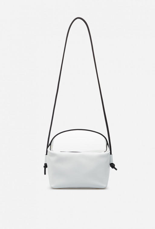 Selma micro BL white leather
bag /silver/