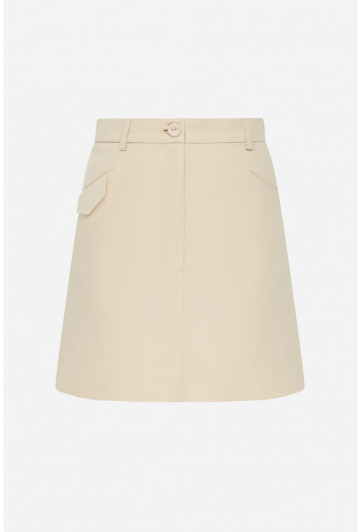 Classic beige mini skirt