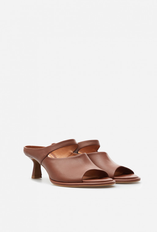 Tracy brown leather
sandals /5 cm/