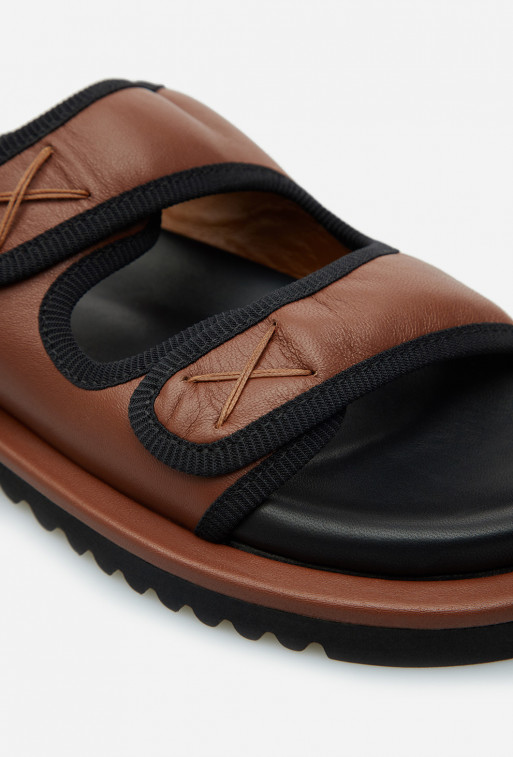 Celia brown leather sandals