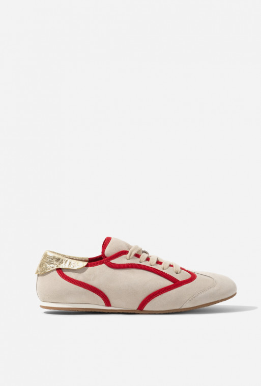 Bowley milk
suede leather sneakers