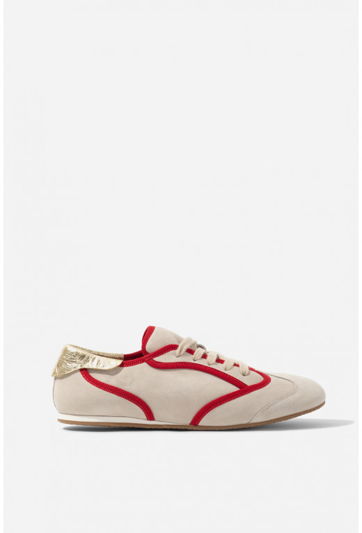 Bowley milk
suede leather sneakers