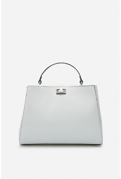 Erna Terra white leather bag /silver/