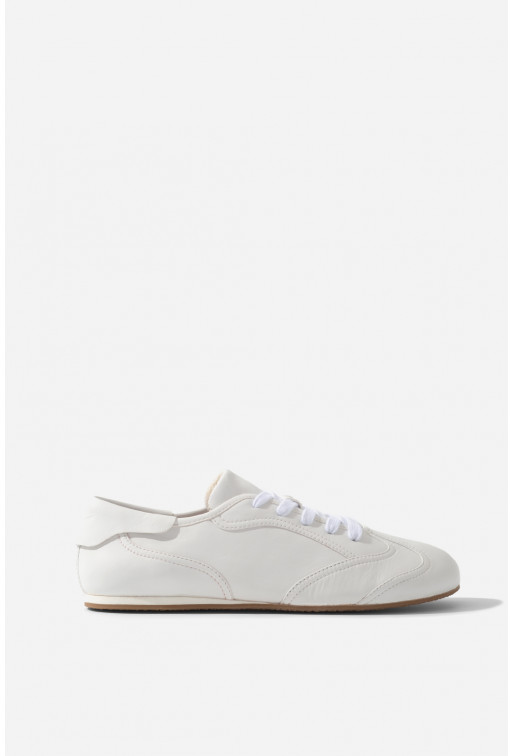 Bowley white leather sneakers