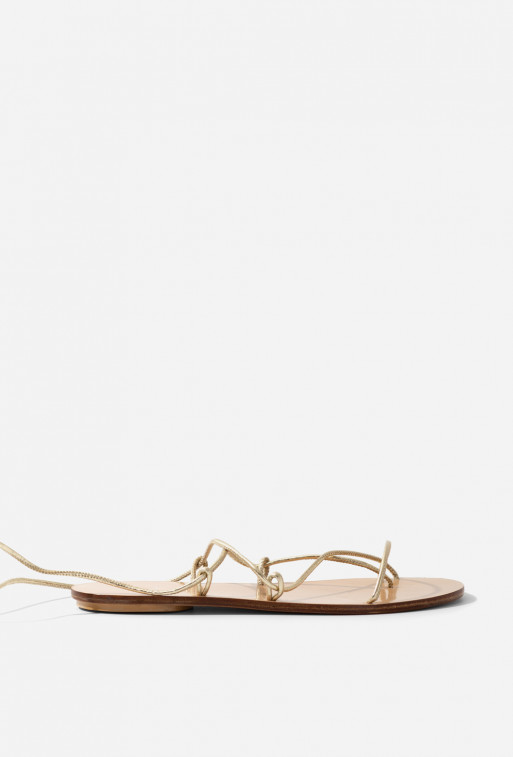 Sandra gold leather
sandals