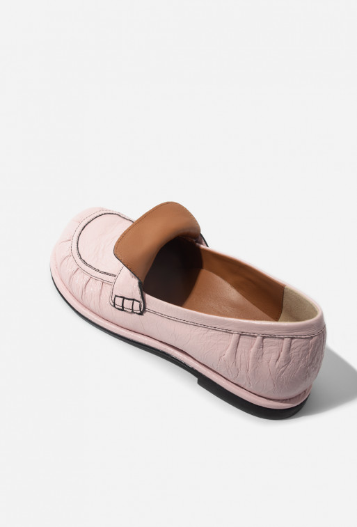 Seleste pink patent leather loafers