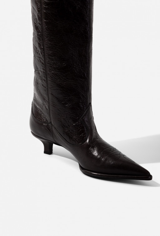 Katrin dark brown vintage leather boots