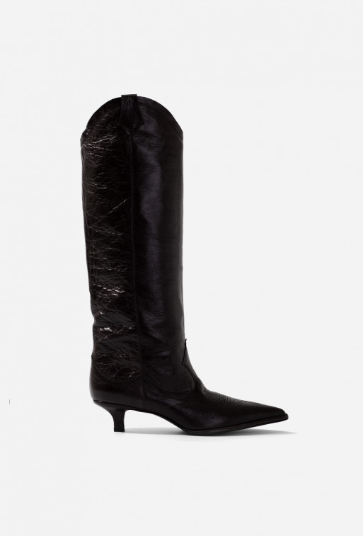 Katrin dark brown vintage leather boots