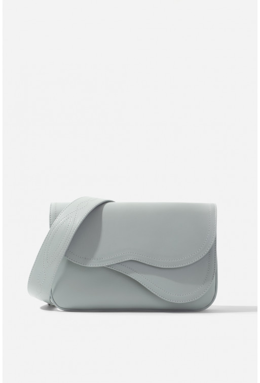 Saddle bag 2
blue-gray leather crossbody /silver/