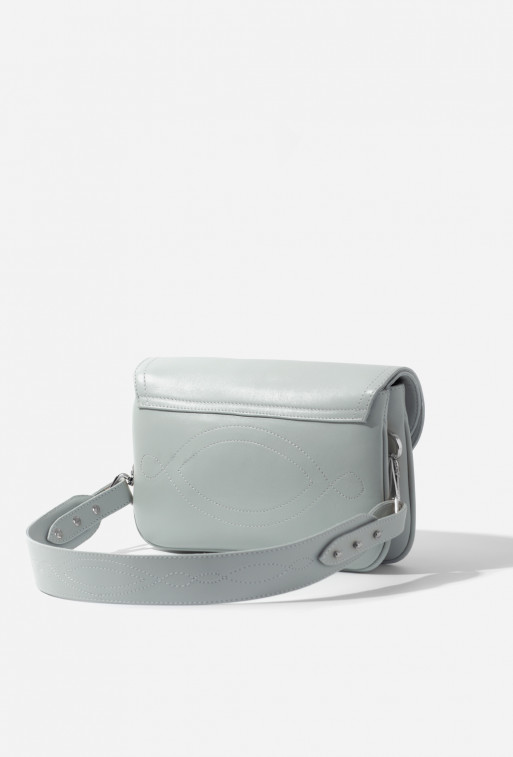 Saddle bag 2
blue-gray leather crossbody /silver/