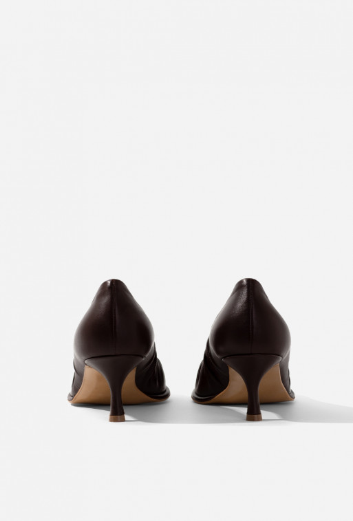 Lusy brown leather
pumps / 5cm/