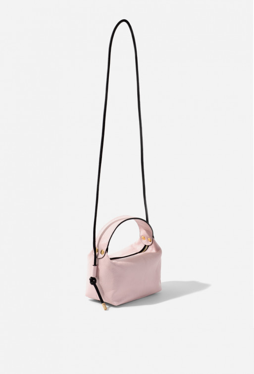 Selma micro ligth-pink leather
bag /gold/