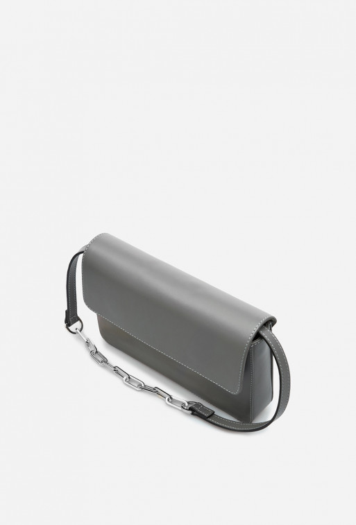 Carrie
gray leather crossbody /silver/