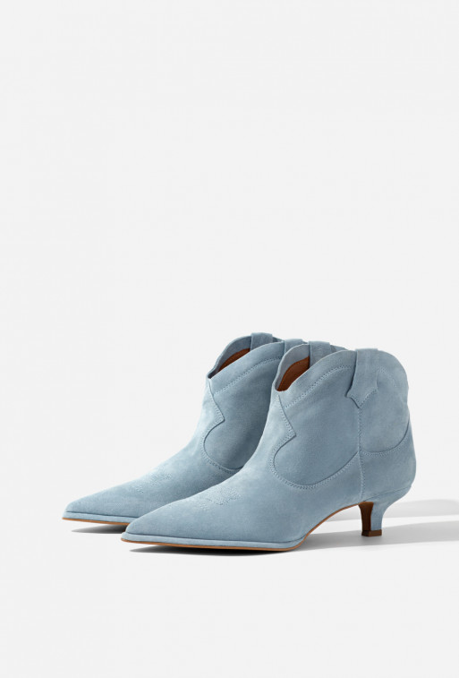 Cherilyn blue suede cowboy boots