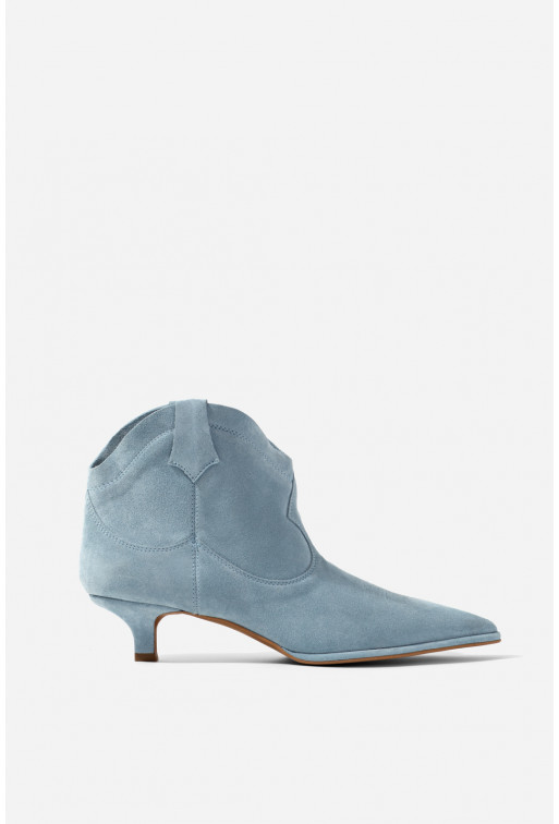 Cherilyn blue suede cowboy boots