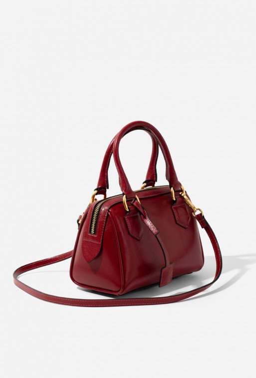 Drew dark red leather bag /gold/