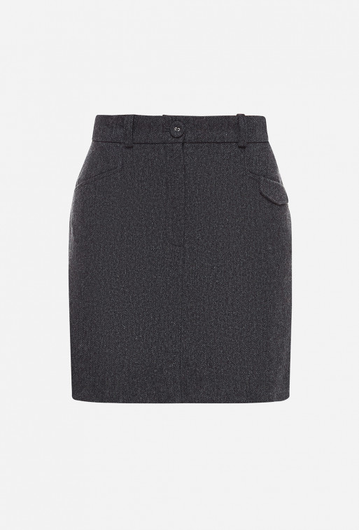Classic gray mini skirt